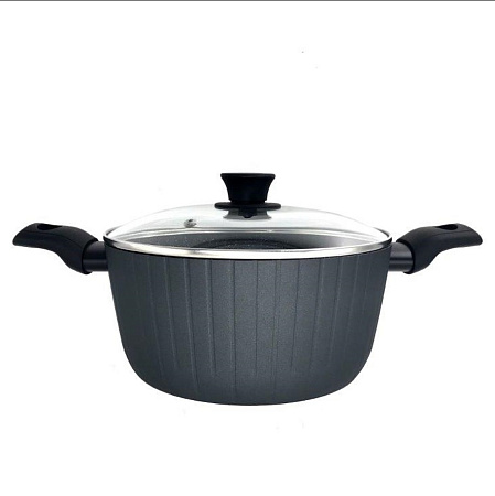 Кастрюля алюм.а/приг. Jarko "Terra" д/ИНДУКЦ.плит 4,4л d24см Стек.кр. JTr-224-11 *1/4