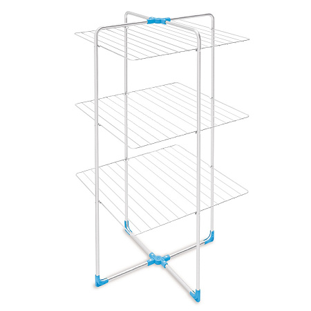 Сушилка для белья напольная 3-х уровн. "Ника" дл.суш.пол.30м выс.1,35м Серебр.(Белый) СБВ1 *1/2