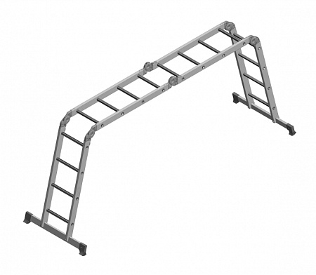 Лестница многофункциональная трансформер алюм. 4х4ступ.,общ.дл.4,52м,max нагр150кг 2320404 "НВ" *1