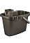 Ведро д/мытья пола пластм. со вставкой для Отжима 13л прямоуг. "Step" Антрацит SV4086АНТ*1/10