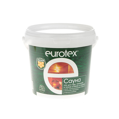 Лак акриловый для бань и саун 0,9 кг Eurotex *6/384