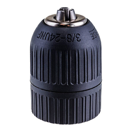 Патрон для дрели 13мм БЗП резьба 3/8" корпус пластик (2907-13-3/8) ЗУБР  *1/6/36