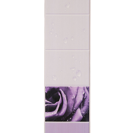 Панель ПВХ UNIQUE Капли росы фиолетовый 2,7м КронаПласт *12