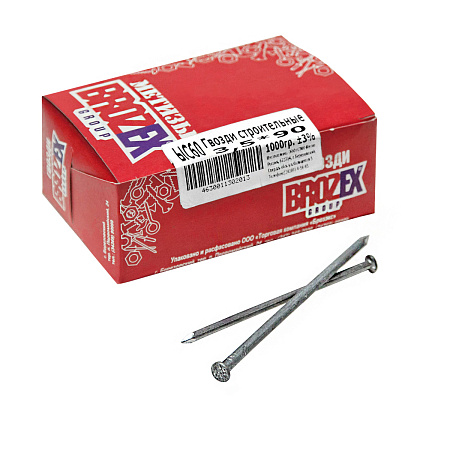 Гвозди строительные 3,5*90 1000гр BROZEX *5
