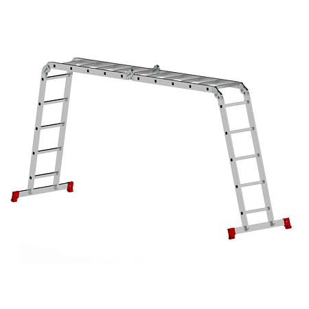 Лестница многофункциональная трансформер алюм. 4х5ступ.,общ.дл.5,56м,max нагр150кг 2320405 "НВ" *1