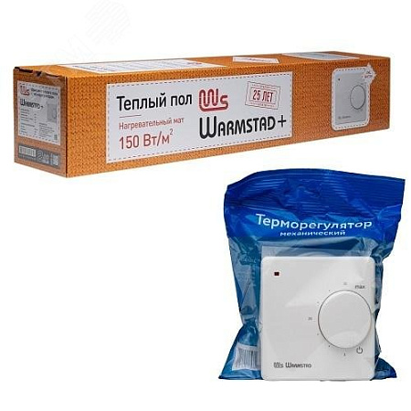 Мат нагревательный "Warmstad+" с терморегулятором WSM 220Вт/1,50кв.м *1