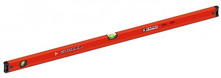Уровень 120см коробчатый алюминиевый 2колбы арт.787-40-120 Капро *1/10