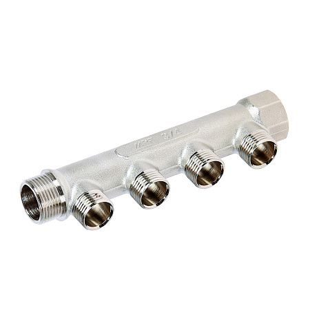 Коллектор 4 выхода 3/4"(Ø20) х 1/2"(Ø15) М/П/П/П/П/П MPF (ИС.071058) MP-У *1/30