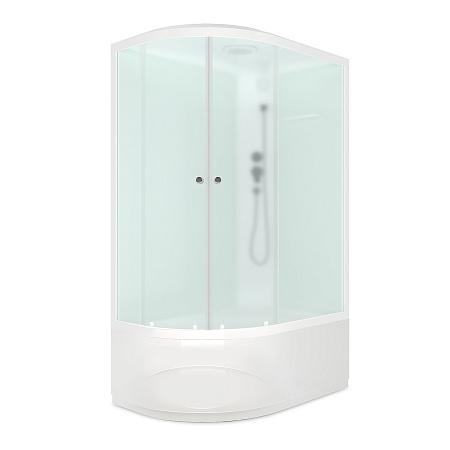 Кабина душевая120*80*218 Deligh128R high поддон выс.проз.,б/эл,ст.голуб DOMANI-Spa 3уп РАСПРОДАЖА