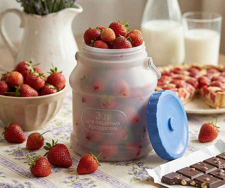 Бидон пластм. 3,0л "Просперо" Прозрач. С925П "Мартика" *1/16