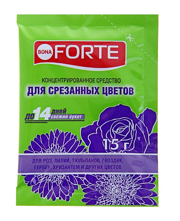 Средство для сохранения свежести срезанных цветов 15гр Бона Форте *72
