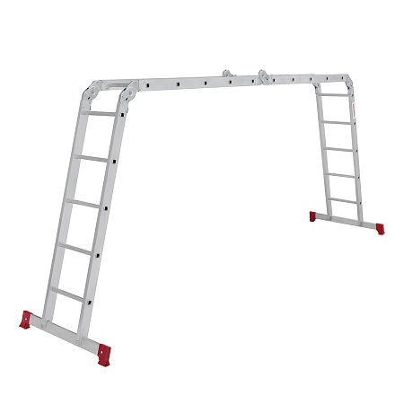Лестница многофункциональная трансформер алюм. 4х5ступ.,общ.дл.5,56м,max нагр150кг 2320405 "НВ" *1