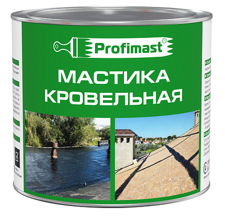 Мастика битумная кровельная  2 л/1,8 кг PROFIMAST *1/6/240
