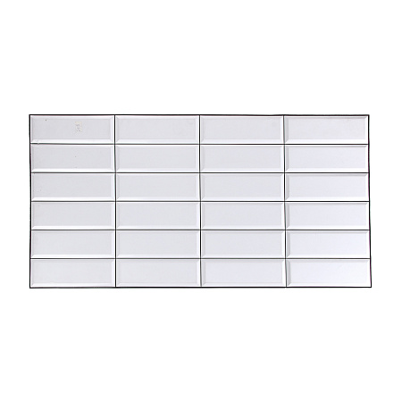 Панель стеновая ПВХ "ГРЕЙС" Плитка Белая черный шов (955*480 мм) *10