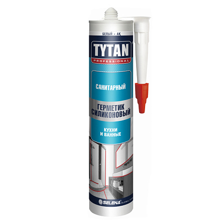 Герметик силиконовый санитарный бесцветный 280мл  "TYTAN" 71538/17998/17469/53562 *1/12