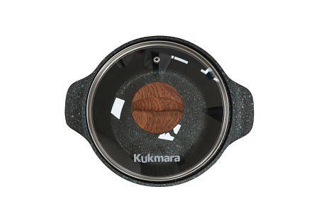 Кастрюля алюмин. антипригарная "Kukmara" "Granit Ultra INDUCTION" blue 2,0л Стекл.кр. кгги23а *1/3