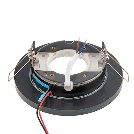 Светильник встраиваемый GX53 H4LD5310 Ecola Glass Стекл Круг с подсв.черн.хром SP53RNECH *10/30