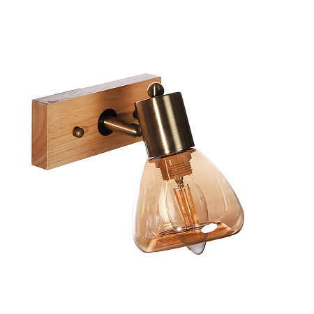 Светильник настенный (спот) N5104/1 AB+WOOD Е14 1*40W   VERNER LIGHTING *1
