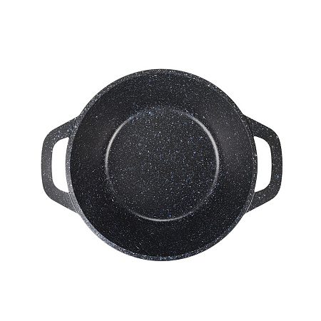 Кастрюля алюм. литая а/приг. Kukmara "Granit" black 2,5л Стекл.кр. кгч25а *1/3