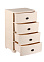 Комод пластм. "Плетенка" 4 ящика выс.875мм, шир.555мм, гл.445мм Сл.кость М4059 "ЗПИ "Альтернатива"*1