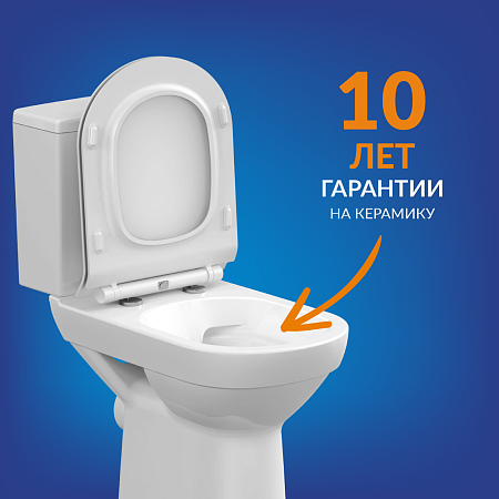 Унитаз-компакт CITY  CLEAN ON 011 3/5 кр.дюр. slim lift,easy-off,  белый Cersanit *1/9