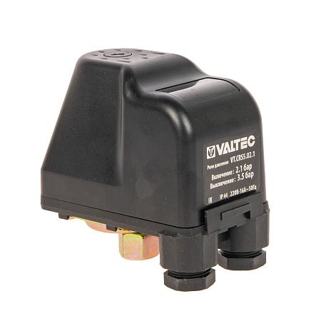 Реле давления VALTEC CRS-5, 1/4" нак.гайка, преднастройка 2,1-3,5 бар  *1/57