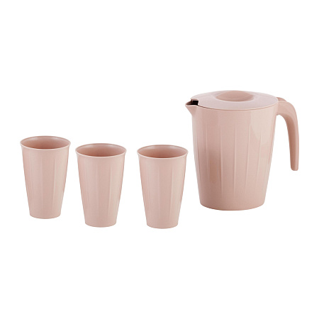 Набор для напитков пласт "Vanilla": Кувшин1,9л Пр.+3ст.350мл Фисташ. SE182812998("Sugar&Spice")*1/5