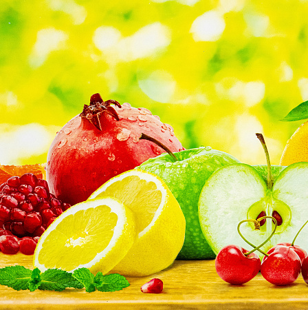 Панель АБС "Фрукты" (фартук)  (3,0*0,6м) *1