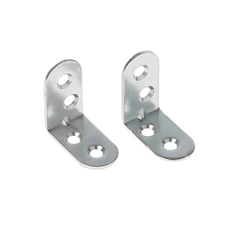 Уголок мебельный (кронштейн) 30*30 цинк(комплект 2 шт) ДомоСтрой *10