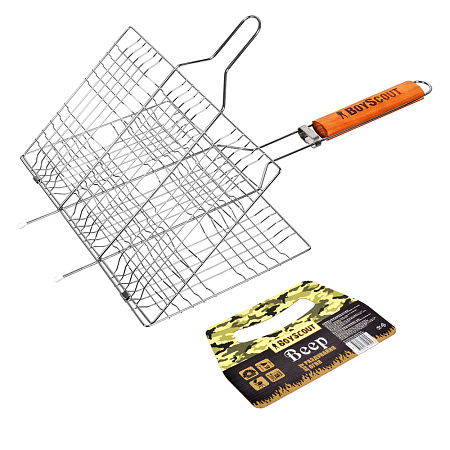 Решетка для "барбекю" BOYSCOUT" 54 (+5)*33*22*2,5см 61313  веер в ПОДАРОК *1/12