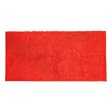 Коврик д/ванной "макароны" (70см х 140см) Коралловый *1