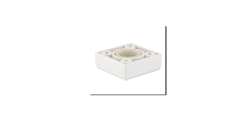 Опора мебельная 20мм регулируемая белая, пластиковая "SANBERG" *1/10