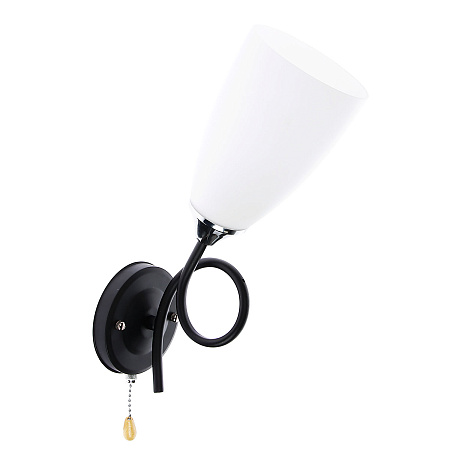 Бра N1684/1W BK+CH E27 1*40Вт (330*170*130)  VERNER LIGHTING *1