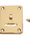 Накладка сувальдная декоративная DP-S-01-G золото со шторкой (1 штука) Апекс *1/20