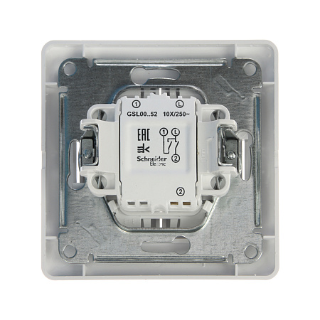 Выключатель "Glossa" СП 2кл. белый в сборе GSL000152   *15/90