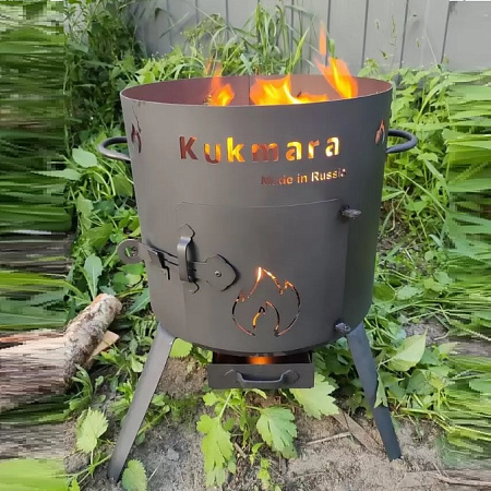 Учаг (Печь) для казана  9,0л с d верха 374мм, выс.630мм, толщ.мет.2мм, вес 12,7кг ук03 ("Kukmara")*1