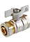 Кран шаровый 20х3/4"(Ø20) цанга/мама бабочка CTM (СТАНДАРТ) CWPF3420  *1/15/90