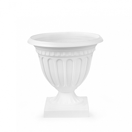 Кашпо-Вазон пластм. "Олимпия"  9,0л d верха 335мм h345мм Белый М9032 (ЗПИ "Альтернатива") *1/6
