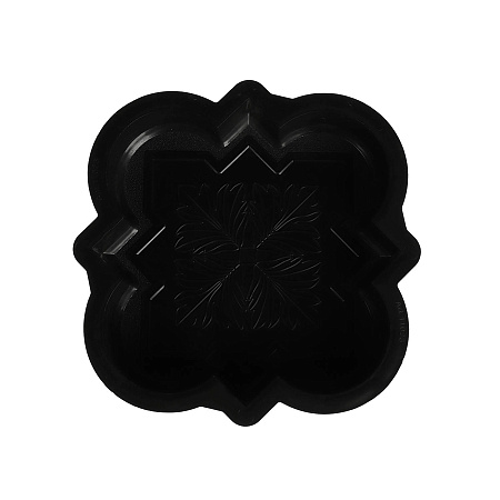 Форма для тротуарной плитки "Клевер Краковский Шагрень" малый 24 х 24 х 4 см Ф11023  *10/1500