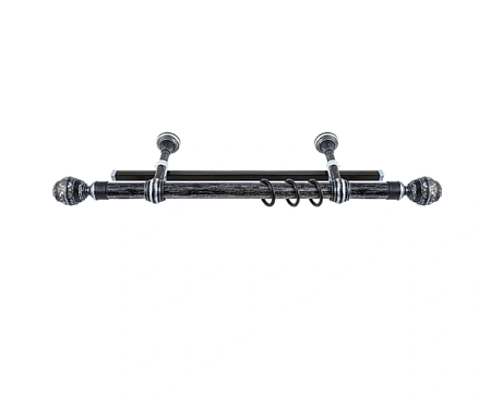 Карниз круглый d28мм Черненое серебро/патина Валанс 2,0 + U-шина  Легранд *5