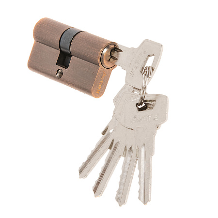 Замок врезной 61,5мм медь,3 ригеля 1023/60-AC Avers *1/20