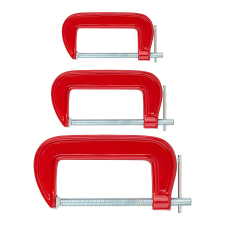 Струбцина тип G НАБОР-мини 3шт  25-50-75мм  "888"  (арт.6876010)    *1/25/50