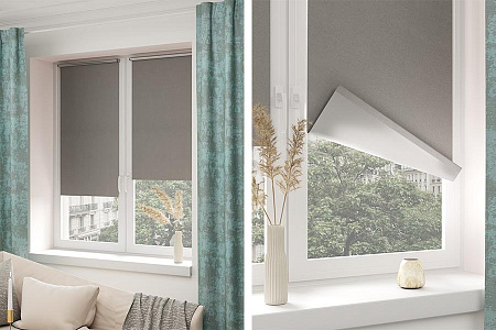 Штора рулонная Блэкаут Сильвер серый 42,5*175 ГП Легранд *1/6