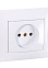 Розетка "Intro Plano" СП 1-мест. белый с/з 2P+E Schuko 16А-250В IP20 1-202-01 *10/200