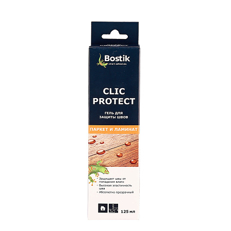 Гель-герметик д/стыков ЛАМИНАТА полиуретановый 0,125л QUELYD "Clic Protect" мороз -18С (Бостик)*1/12