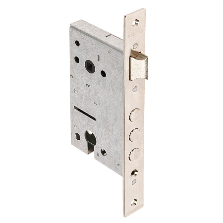 Замок врезной КОРПУС 85мм цил.механизм, хром 1211 Гардиан *1/15