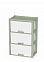 Комод пластм. "Колорит" 3 ящика выс.710мм, шир.300мм, гл.475мм Зелёный М9040"ЗПИ "Альтернатива" *1