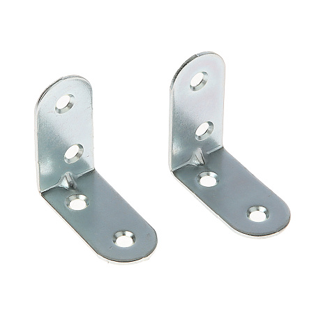 Уголок мебельный (кронштейн) 40*40 цинк(комплект 2 шт) ДомоСтрой *10