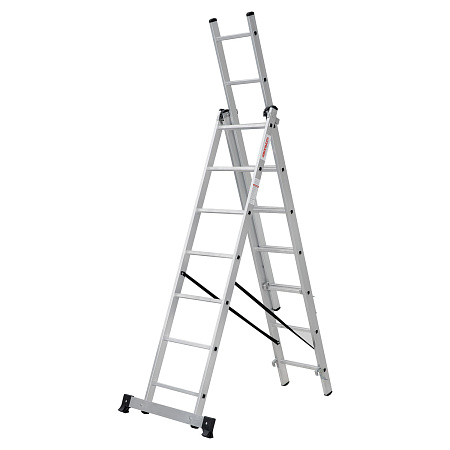 Лестница многофункциональная складная алюм. 3х 7ступ.,общ.дл.4,49м,max н.150кгNV1230 1230307"НВ"*1