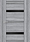 Дверь межкомнатная остекленная ЦАРГИ ПВХ Х32 Ривьера Грей/черное стекло 800мм Двери ГУД *1
